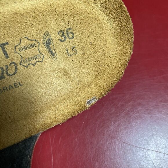 Naot Leather Slide Sandals Womens EU 36 US 5.5 Brown Chain Israel Comfort - Picture 13 of 13